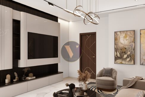 2 BHK TV Unit View-min